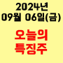 오늘의 시장 특징주 2024년 9월 6일(금)