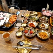 다양한 소스와 반찬이 있는 수원시청역 맛집, 지존삼겹 수원점