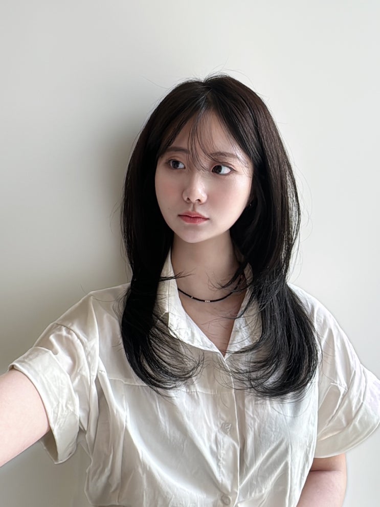 [개포미용실] 없앨 수 있는 앞머리 시스루뱅 가벼운 긴머리레이어드컷 에이치플레이스개포자이스퀘어점 천이슬실장 : 네이버 블로그