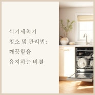 식기세척기 청소 및 관리 방법 알아보기