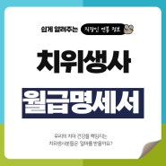 치위생사 연봉 (월급명세서)