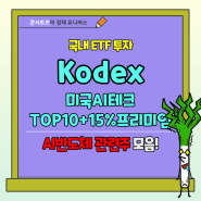 Kodex 미국AI테크TOP10+15%프리미엄 ETF, AI반도체 관련주 모음을 월배당으로