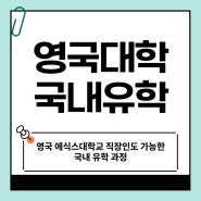 영국 에식스대학교 직장인도 가능한국내 유학 과정