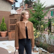 여자 가을 OOTD 코디 시 메리온 트위드 자켓 칭찬할 수 밖에 없는 후기