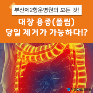 부산 대장내시경 검사, 대장암을 유발하는 용종(폴립) 당일 제거가 가능한 병원.