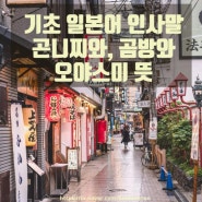 기초 일본어 인사말 곤니찌와, 오야스미 뜻