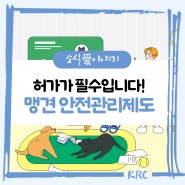 📢 맹견 안전관리제도 허가가 필수입니다!