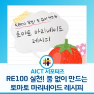 RE100 실천! 불 없이 만드는 토마토 마리네이드 레시피