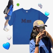 Mmlg 반팔티셔츠 Mm FAMILY HF-T (SEA BLUE) S사이즈