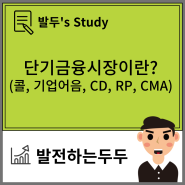 단기금융시장 (콜, 기업어음, CD, RP ,CMA)