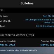 2024년 10월 새 회계연도 미국 비자불레틴 발표, FY-1992~2025 EB-3 미국간호사 VISA BULLETIN 정리해봄