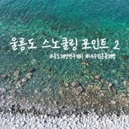 [울릉도여행후기] 울릉도스노쿨링포인트 추천 독도해양연구기지앞 / 내수전몽돌해변