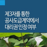 제3자를 통한 공사도급계약에서 대리권 인정 여부