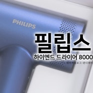 필립스 하이엔드 드라이어 8000 아드리아틱 블루 philips 차분한머릿결 3분찰랑케어드라이어