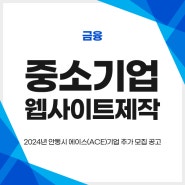 중소기업웹사이트제작 :: 2024년 안동시 에이스(ACE)기업 추가 모집 공고