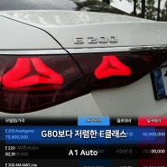 제네시스 G80 보다 저렴한 벤츠 E클래스 E200 리스가 있다고?