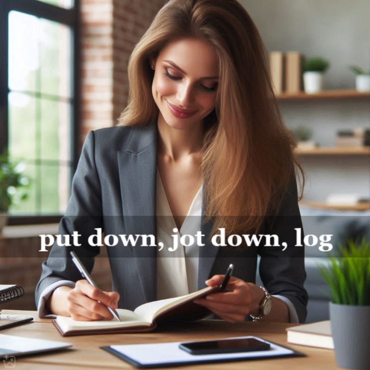 기록관련 영어표현 put down, jot down, log 뜻 예문 : 네이버 블로그