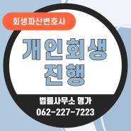 광주개인회생변호사 개인회생을 진행하고자 한다면