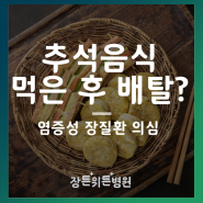 추석 음식 먹은 후 배탈? 염증성 장질환 의심!