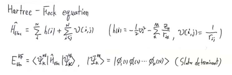 Derivation of the Hartree-Fock equation : 네이버 블로그