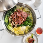 훈제오리채소찜-그냥 찌기만 하면 되니 멋지고 건강한 요리가 되는 채소 가득 찜요리~^^