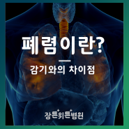 폐렴이란? 감기와의 차이점 및 예방법