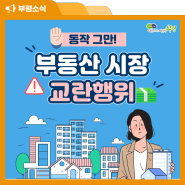 동작 그만! 부동산 시장 교란행위 대표사례 및 예방법