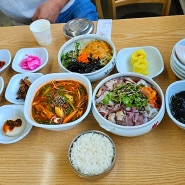 속초아침맛집 재방문한 속초항아리물회 속초아이 여행