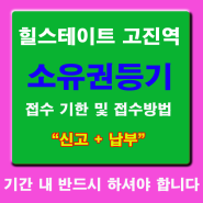 집단등기 또는 개별등기 관련 접수기한 및 대행 법무법인 등 소개 / 힐스테이트고진역