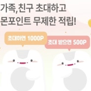 친구랑 포인트몬스터 초대코드 입력하고 추천인 해보니