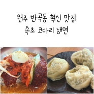 원주 반곡동 혁신 맛집 속초 코다리 냉면