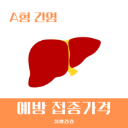 A형 간염 예방접종 가격과 실비 및 보건소