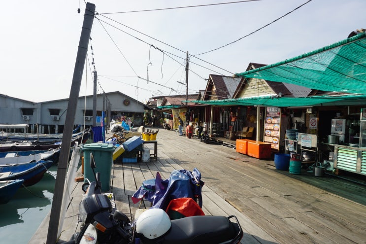 말레이시아 페낭 관광지 츄제티 Chew Jetty 부둣가 수상가옥 姓周橋