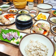 통영 무전동 맛집 슬이네 밥상 현지인 추천 밥집 가성비 로컬 맛집 푸짐한 보리밥 한상