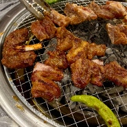 강릉 돼지갈비 맛집 한돈 나비갈비가 맛있는 칠봉숯불가든