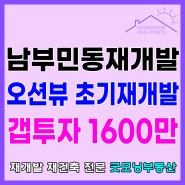 남부민동재개발 부산남항 오션뷰 갭투자 1600 급매