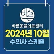 대구 24시바른동물의료센터 10월 수의사 스케줄