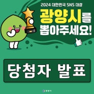 2024 대한민국 SNS대상 투표 이벤트 당첨자 발표💚