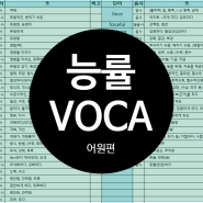 [영어 공부] 능률 보카 VOCA 어원편 24일 ~ 28일