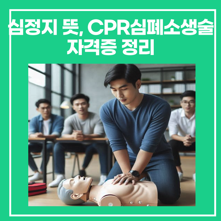 심정지 뜻, CPR/심폐소생술 자격증 정리 : 네이버 블로그