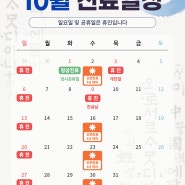 파티마외과 24년 10월 진료일정 안내