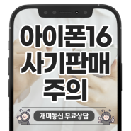 아이폰 16 사기판매 주의해야 하는 이유