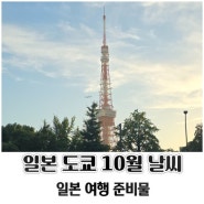 일본 도쿄 10월 날씨 옷차림 여행 준비물