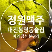 대전 봉명동 술집 야외 감성 분위기 정원맥주