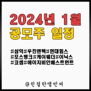 2024년 1월 공모주 일정