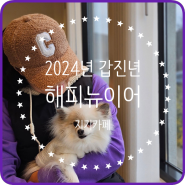 2024년 갑진년 해피뉴이어 깡,스리와 첫산책~!(f.지기카페)