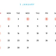Shop Schedule_2024년 1월