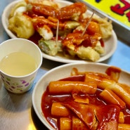 [부산맛집/좌동] 장산역 떡볶이 맛집 솔직후기|가래떡볶이튀김범벅, 물떡, 포장마차 분식