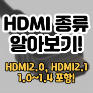 [HDMI 구분] HDMI 2.0, HDMI 2.1 차이점! HDMI 1.4, 1.3, 1.2, 1.1, 1.0 비교 포함!!