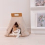 젤리브레드 쏙백 베이지 ♩ 고양이 숨숨집 이동장 침대를 하나로